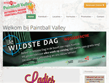 Tablet Screenshot of paintballvalley.be
